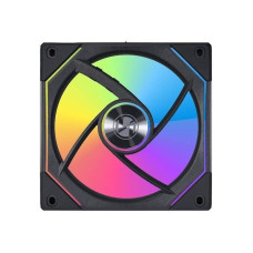 Lian Li UNI Fan SL-Infinity 120-Single Pack-ARGB Fan-Infinity Mirror-Daisy-Chain Design-Customizable Lighting Effects-One Cable Connection-Without Controller-Black-(UF-SLIN120-1B)